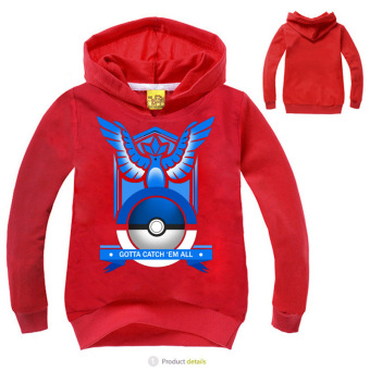 'Boys'' 3-12 Years Old 95-145cm Body Hight Cartoon Games Soft Thin Cotton Hoodies Sweaters(Color:Red) - intl'
