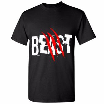 Fancyqube New Chic High Quality Hot sale couple beast t-shirts cute men women lovers match 100% soft cotton breathable tops T-shirts Beauty Custom Tee Black - intl