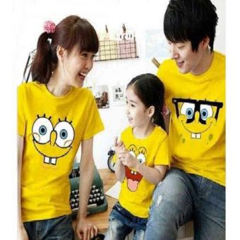 couple store cs - Kaos keluarga/T-shirt Family (Ayah+Bunda+Anak)-SPONGEBOB-yellow  