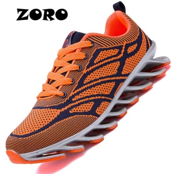 ZORO Spring Men's 2017 Running Shoes Outdoor Antiskid Jogging Tourism Walking Athletic Shoes Unique Trend Sports Shoes (Orange) - intl