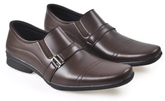 CBR SIX ABC 005 Sepatu Pantofel/ kerja - Syntetic - Ekslusif - cokelat tua