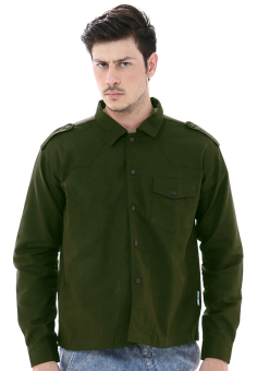 Jas Cowok Casual - Jaket Pria Green Shirt Casual Style
