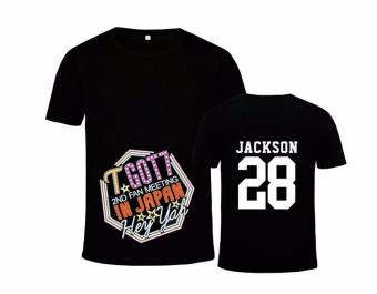 ALIPOP Kpop Korean Fashion GOT7 2nd Album FAN Meeting In JAPAN Hey Yah JACKSON Cotton Tshirt K-POP T Shirts T-shirt PT314(JACKSON Black) - intl