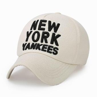 GEMVIE Unisex Men's Casual Baseball Cap Letters Embroidery Hip Hop Snapback Hats (Beige) - intl