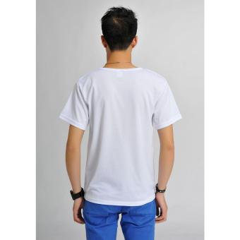 Baju Olahraga Mesh Pria O Neck Size M - 85301 / T-Shirt - White