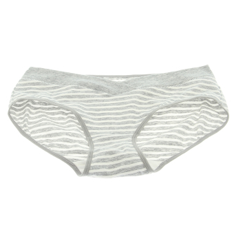 EOZY 3 Pcs Pregnant Women Briefs Low Waist Seamless Maternity Underpants Cotton Belly Pants (Grey)
