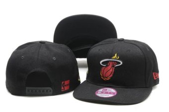 Women's Snapback Caps Miami Heat NBA Men's Basketball Sports Hats Fashion Boys Exquisite Cotton Outdoor Hat Adjustable Black - intl