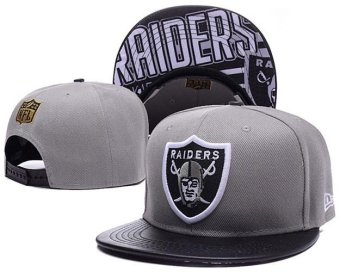 Fashion Men's Oakland Raiders Sports Caps Football Snapback Women's NFL Hats Newest Hip Hop Sports Bone Girls Casual Grey - intl