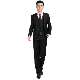 Gallery Fashion - Satu stell jas cowok slim fit new | warna hitam polos - 50