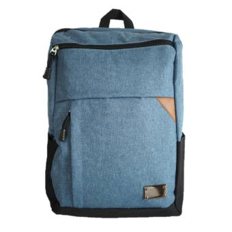 Tas Ransel Pria | Laptop Backpack Casual Vintage | Tas Ransel Kanvas - 855 [Biru Denim Terang]