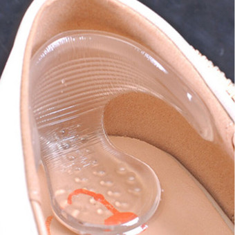 4ever 10 Pairs of Rearfoot Invisible Silica Gel Transparent Stickers Slip-resistant Pad High Heel Shoes Insoles - Intl
