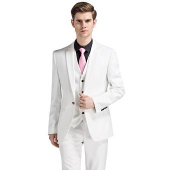 Gallery Fashion - Satu stell jas prewedding terbaru | jas formal ( putig / white ) jas vest celana - 13