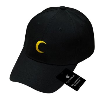 GEMVIE Stylish Men Women Peaked Cap Korean Style Unisex Cotton Baseball Hat Fashion Accessories (Black) - intl