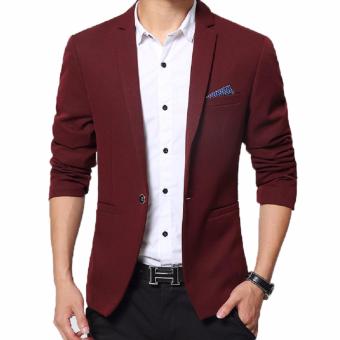 blazer pria stylish formal casual in red