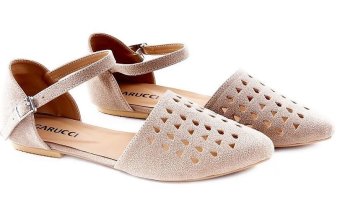 Garucci GBK 6111 Sandal/Sepatu Flat Shoes Wanita - Sintetis - Cantik (Krem)