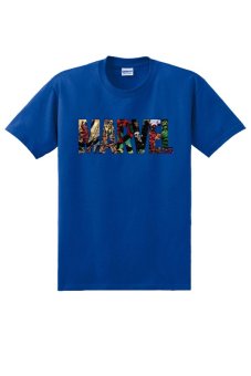 Cosplay Men's Marvel Super Heroes Logo T-shirt (Blue)