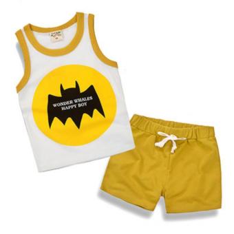 'Kisnow 2-12 Years Old Boys'' 85-145cm Body Height Cotton Vest + Short Pants(Color:as Main Pic) - intl'