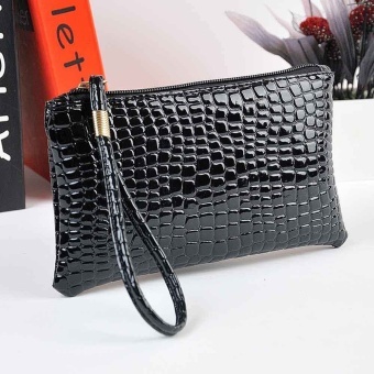 Fahion Handbag Womens Crocodile PU Leather Clutch Handbag Bag Coin Purse Crocodile purse Clutch(...) - Intl