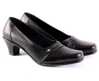 Garucci GWI 4225 Sepatu Formal High Heels Wanita - Kulit Asli - Modis & Gaya (Hitam)