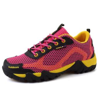 Spring and Summer Outdoor Lovers Mountaineering Net Cloth Ventilation Shoes,Red - intl