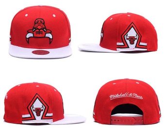 Caps Men's Women's Snapback Sports NBA Chicago Bulls Fashion Basketball Hats Sun Summer 2017 Adjustable Simple Beat-Boy Red - intl