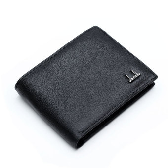 Men Wallet Brand Design Cowhide Black Color - Intl