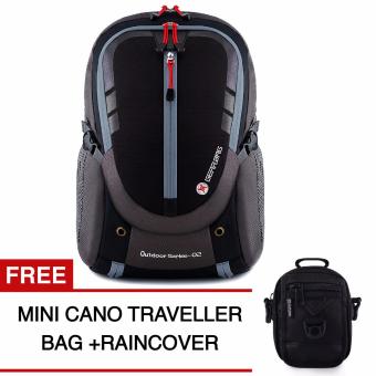 Gear Bag - Cyborg X23 Backpack - Black Grey + Raincover + FREE Mini Cano Traveller