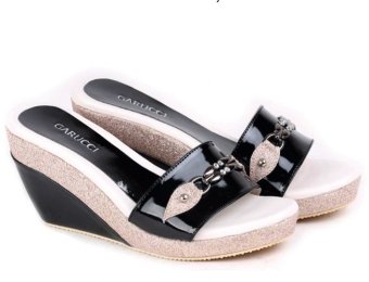 Garucci Sepatu Wedges Wanita - Sintetis Lakgma 5090 Hitam