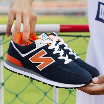QQ Korean version of the trend of N letter sports shoes Orange - intl