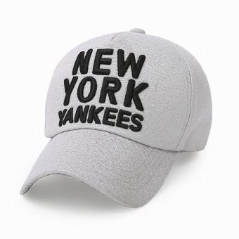 GEMVIE Unisex Men's Casual Baseball Cap Letters Embroidery Hip Hop Snapback Hats (Grey) - intl