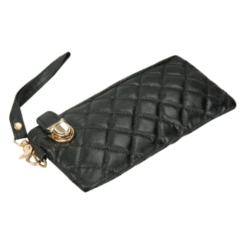 Wanita gaya Eropa paket telepon kopling dompet panjang wanita tas zip dompet kulit - International