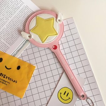 Fengsheng Girls Card Bag Cardcaptor Sakura Magic Wand Bag Student Bag For Food Card Bus Card Metro Card Pink - intl