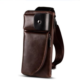 Waterproof Phone Multi-Function High Capacity Pockets Men's Leisure Sports Oblique Outdoor Shoulder Chest Bag - intl