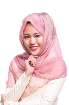 Imitation Silk Comfortable Muslim Hijab Scarf Cap Turban with Flicker (Indy Pink)  