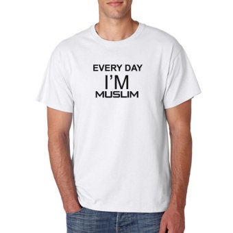 Indoclothing T Shirt Everyday I'M Muslim - Putih  