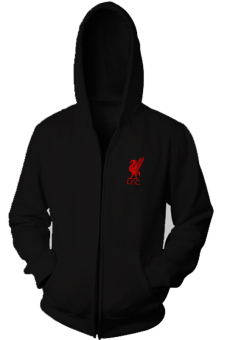 IndoClothing Zipper Hoodie Liverpool - Z04 - Hitam  