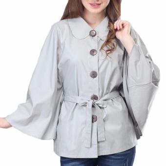 Inficlo Baju Atasan Blouse Wanita Lengan Kimono - Grey  