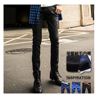 INSPIRATION sportsman necessary within the extreme winter thick bristles A1370 stretch jeans tannins_black  