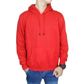 J_E Fashion pria- Sweater- Merah  