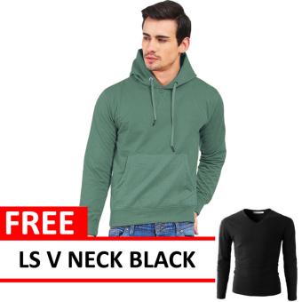 Jacket Oblong Pullover Hoodie Tosca Free LS V Neck Black  