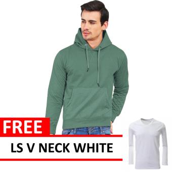 Jacket Oblong Pullover Hoodie Tosca Free LS V Neck White  