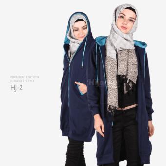 Jaket Hijab Hijacket Wanita Navy Turkish  