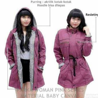 JAKET PARKA CEWE CANVAS FASHION KOREA  