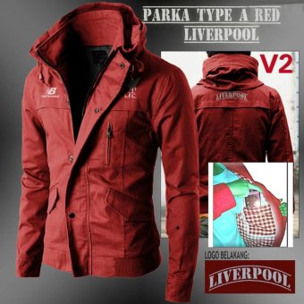 Jaket Parka Pria Bola V2 Liverpool - Merah  