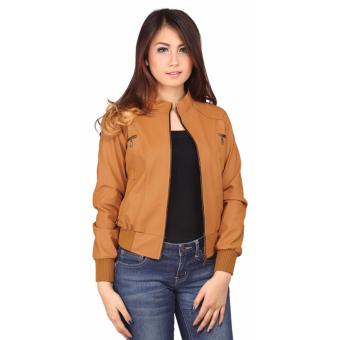 Jaket Sweater Wanita Raindoz RDI 047 Tan Sintetis  