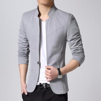 Jas Pria Casual Stylish - Blazer Jaket Pria Terbaru Grey Color - Kode : JP4731c  