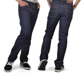 Java Seven ALX 728 Celana Jeans Pria Jeans Bagus (Hitam)  
