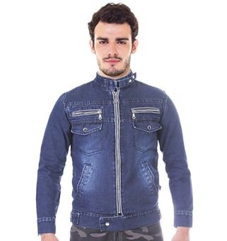 Java Seven ISL 939 Jaket Jeans Pria Jeans Bagus (Biru)  