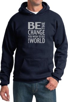 JersiClothing Hoodie Be the Change - Biru Dongker  