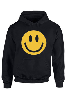 JersiClothing Unisex Hoodie Smiley - Hitam  